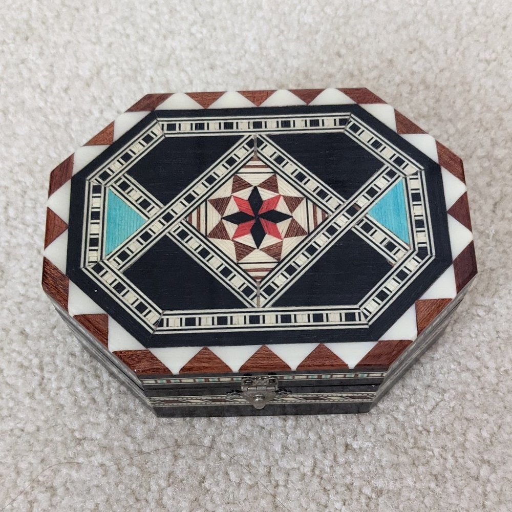 Spanish handmade inlaid wooden box